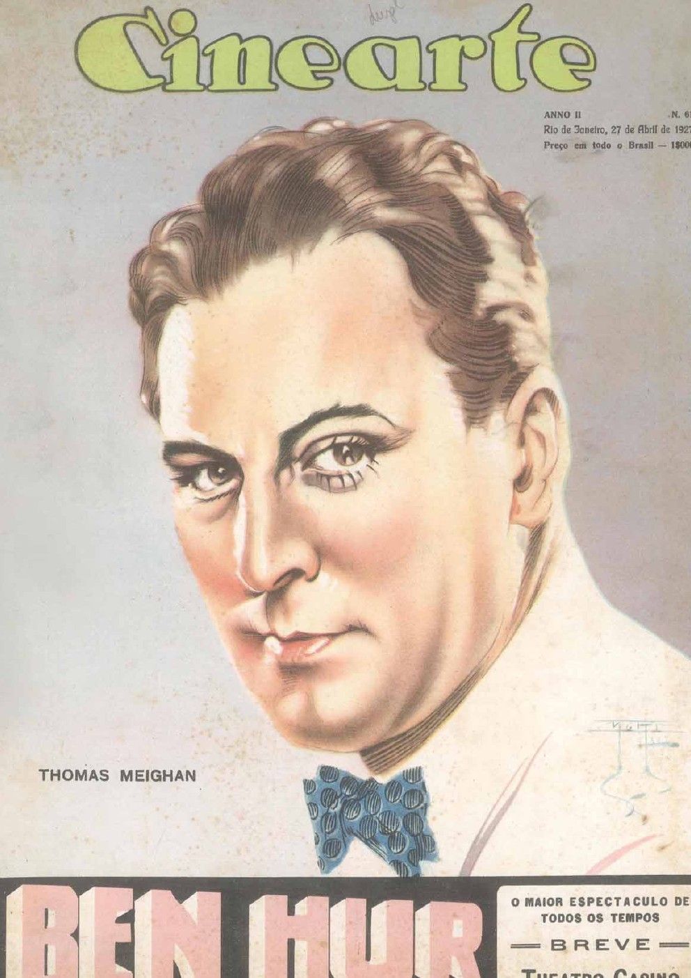 CINEARTE magazine side cover Issue 61 27 April 1927