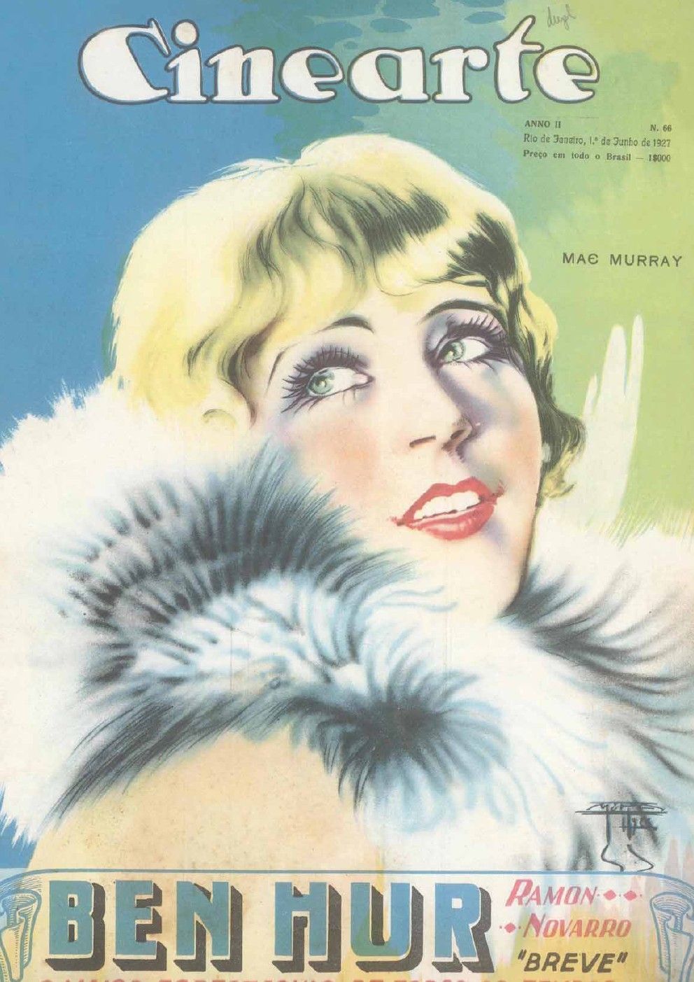 CINEARTE magazine side cover Issue 66 1 June 1927