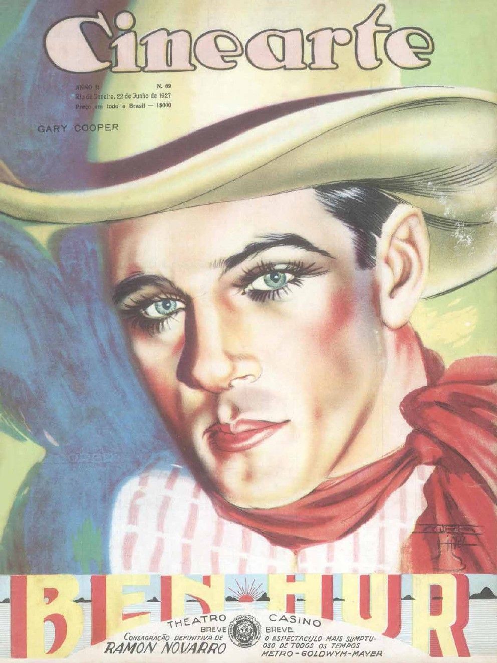 CINEARTE magazine side cover Issue 69 22 June 1927
