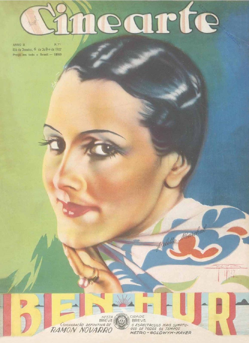CINEARTE magazine side cover Issue 71 6 July 1927