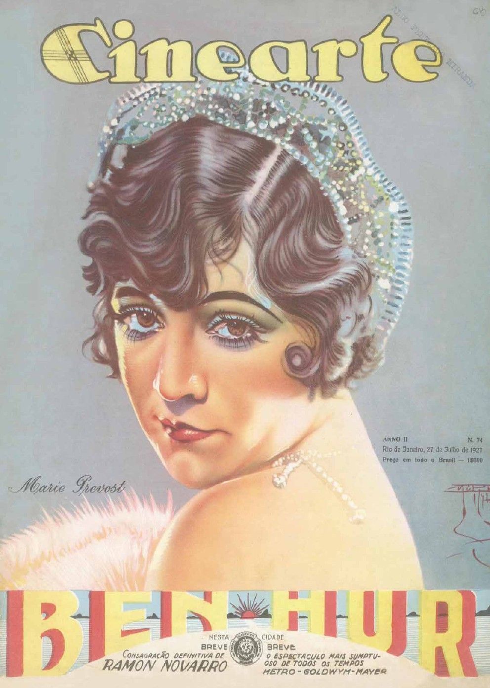 CINEARTE magazine side cover Issue 74 27 July 1927