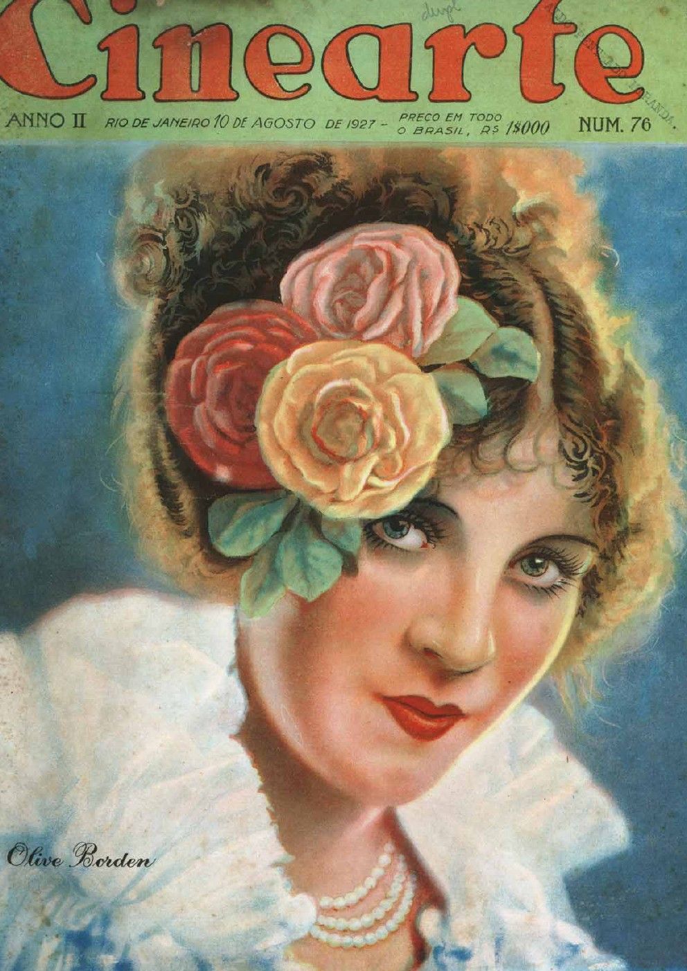 CINEARTE magazine side cover Issue 76 10 August 1927
