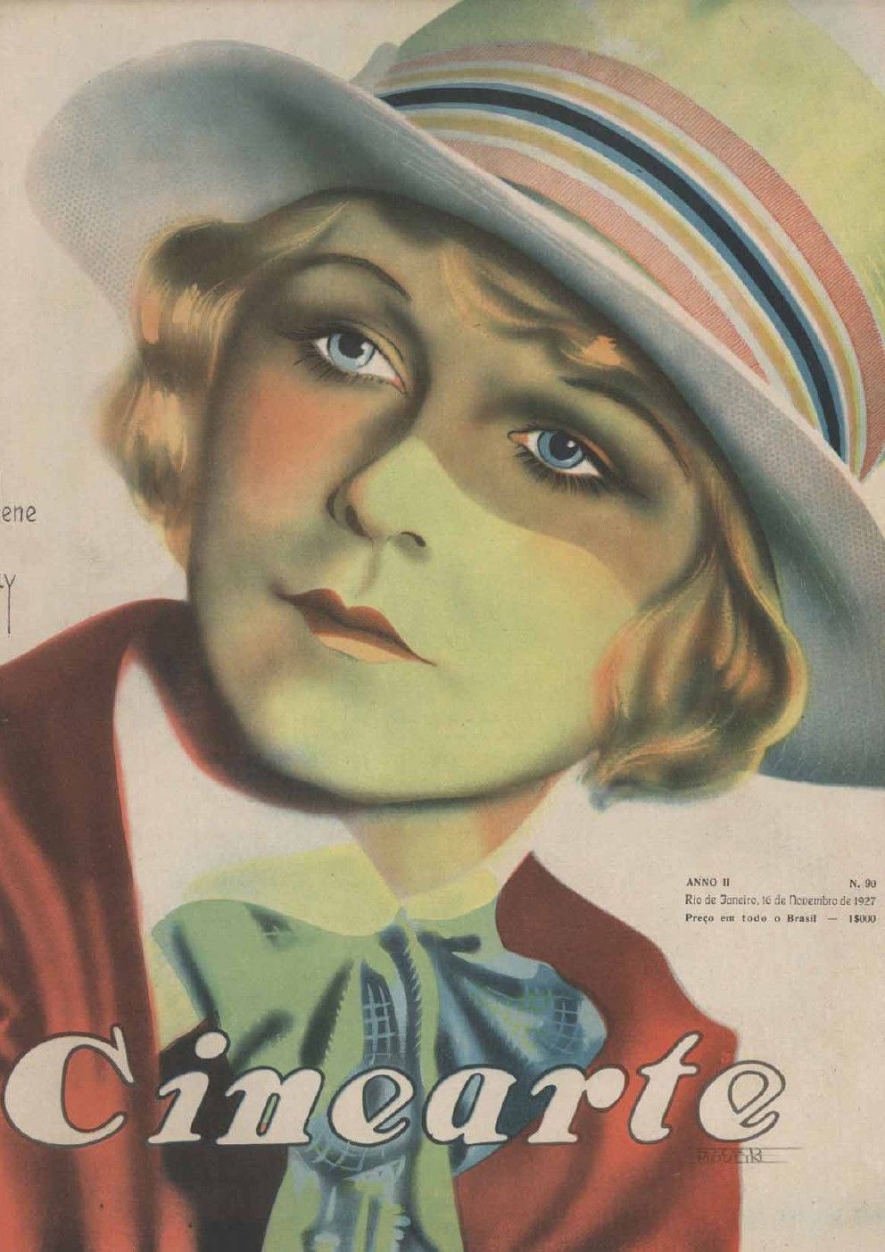 CINEARTE magazine side cover Issue 90 16 November 1927