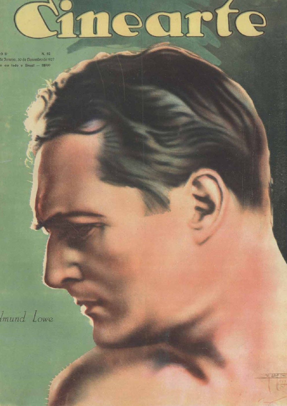 CINEARTE magazine side cover Issue 92 30 November 1927
