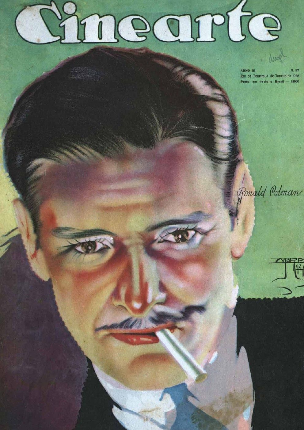 CINEARTE magazine side cover Issue 97 4 January 1928
