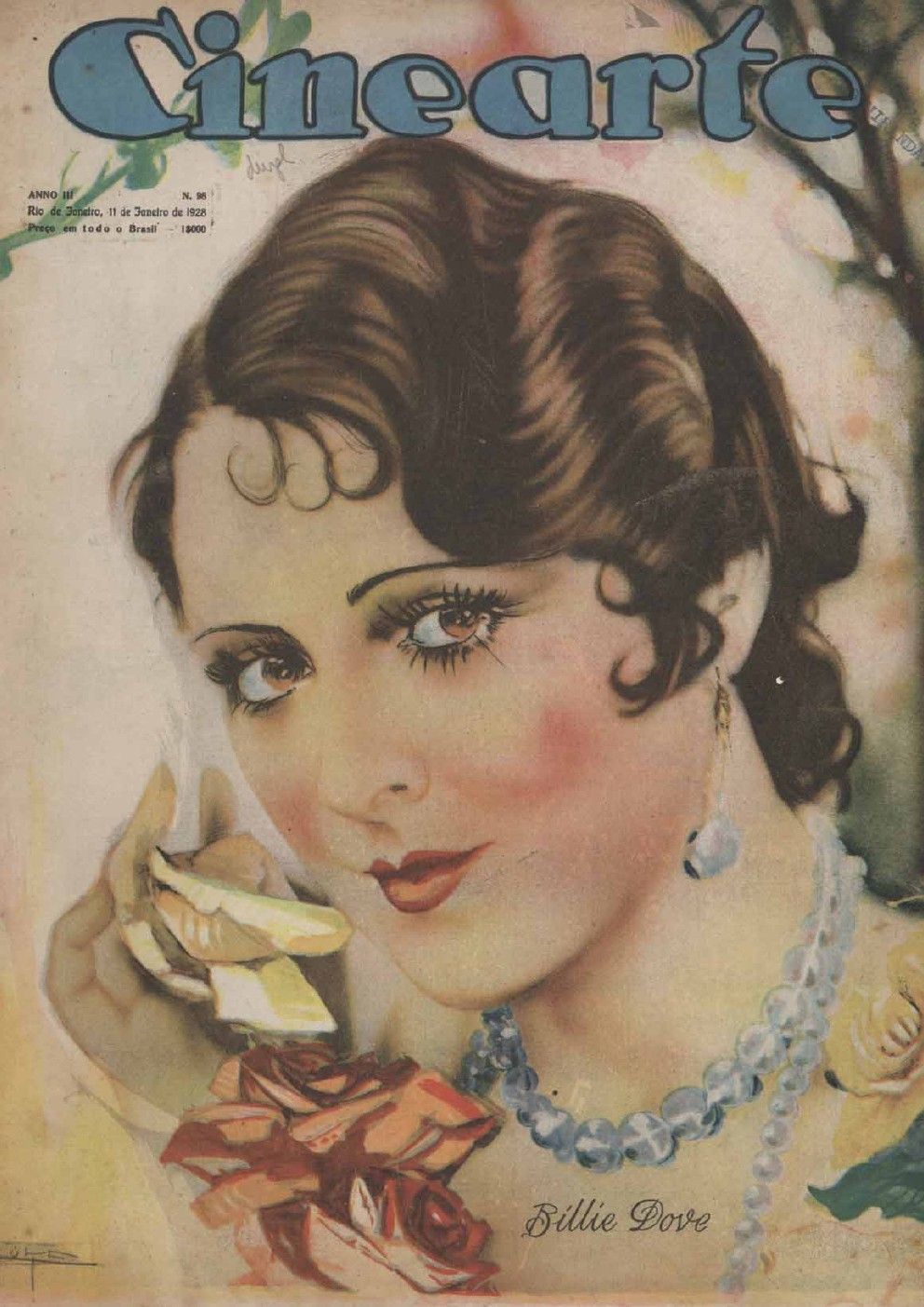 CINEARTE magazine side cover Issue 98 11 January 1928