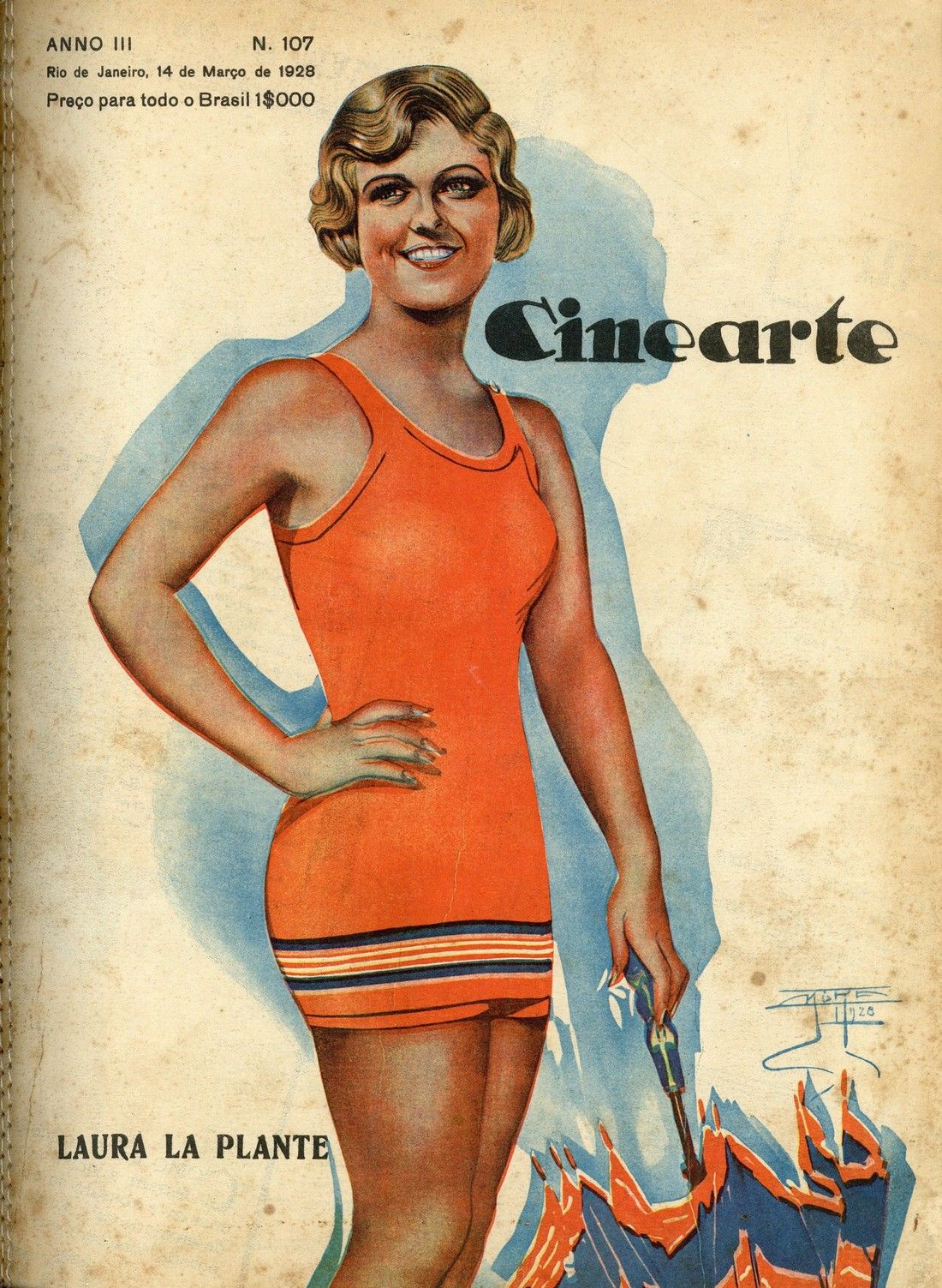 CINEARTE magazine side cover Issue 107 14 March 1928