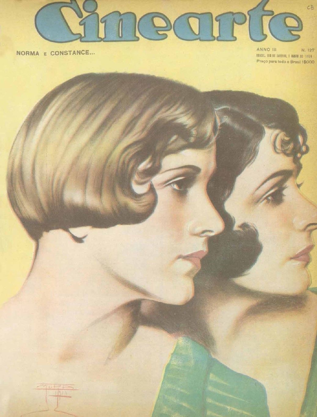 CINEARTE magazine side cover Issue 127 1 August 1928