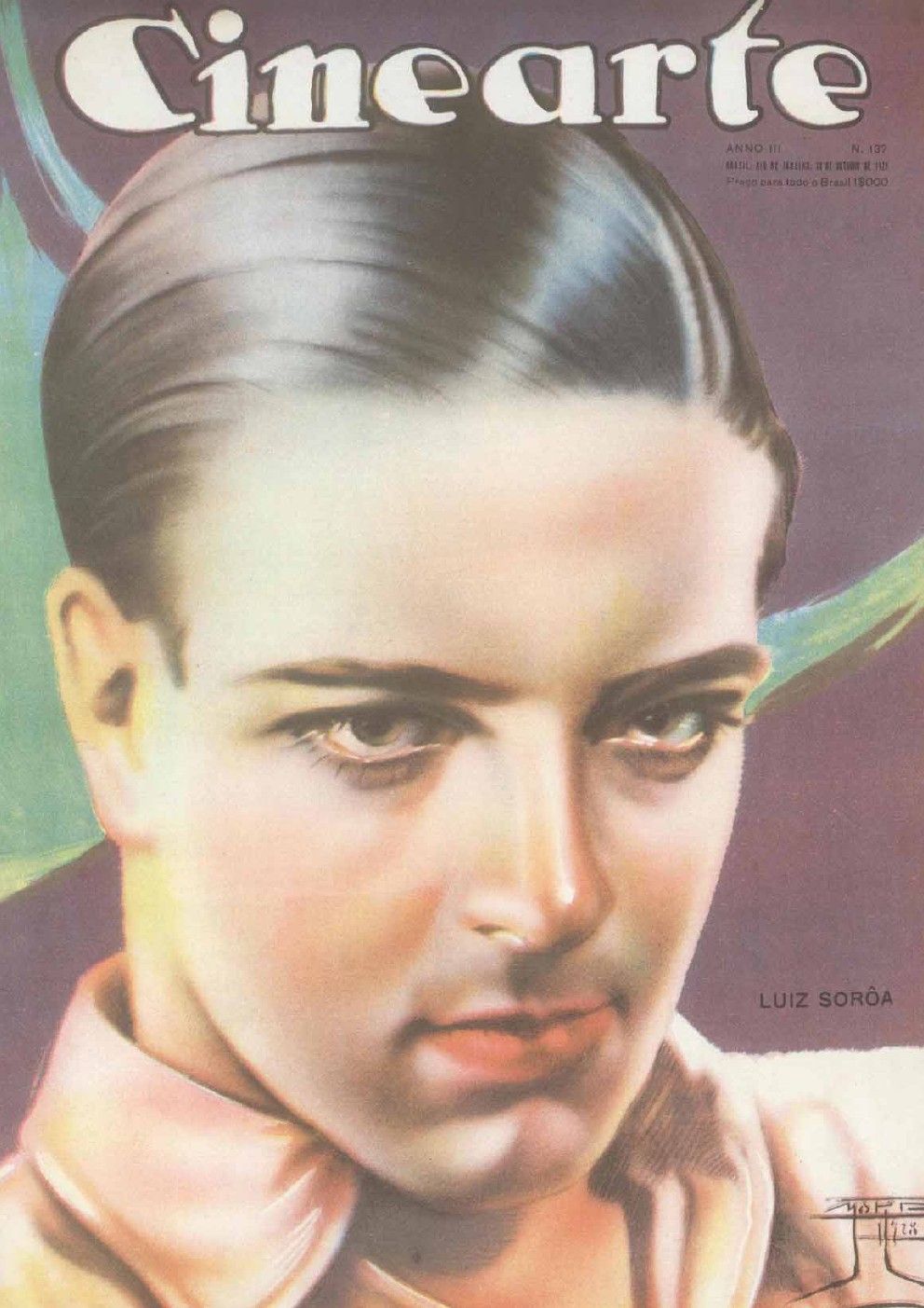 CINEARTE magazine side cover Issue 137 10 October 1928