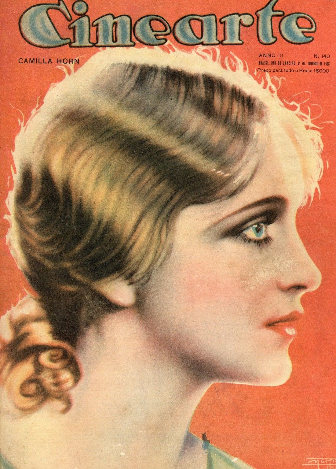 CINEARTE magazine side cover Issue 140 31 October 1928
