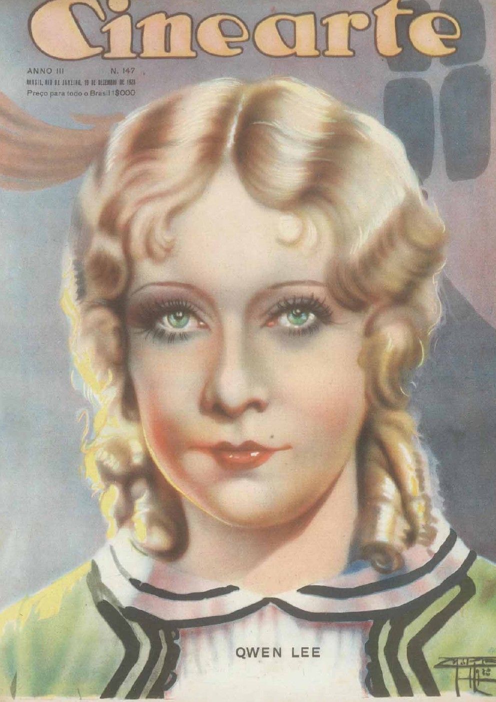 CINEARTE magazine side cover Issue 147 19 December 1928