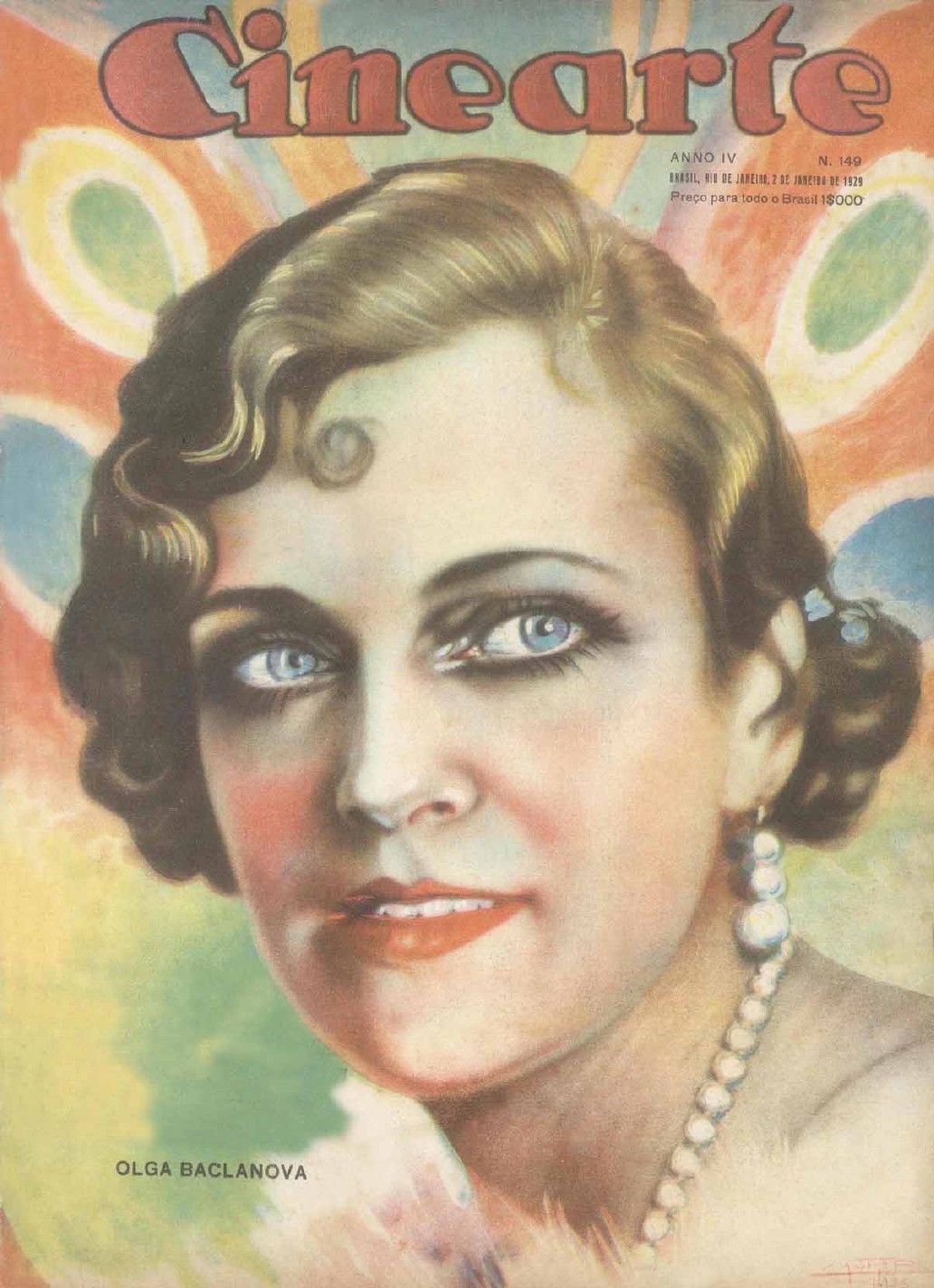 CINEARTE magazine side cover Issue 149 2 January 1929