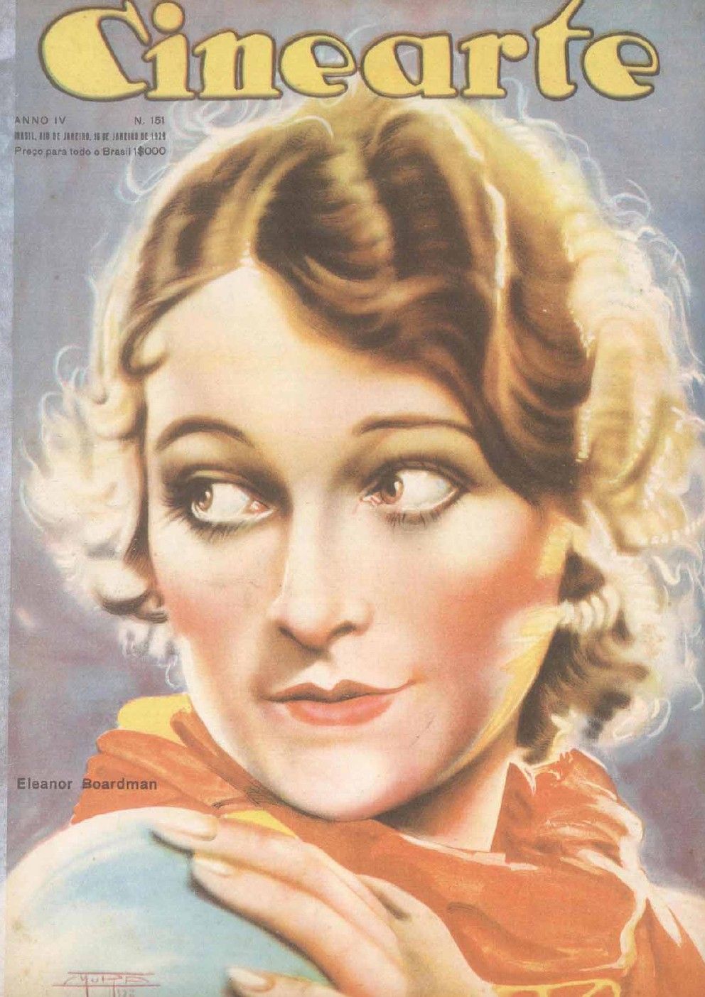 CINEARTE magazine side cover Issue 151 16 January 1929