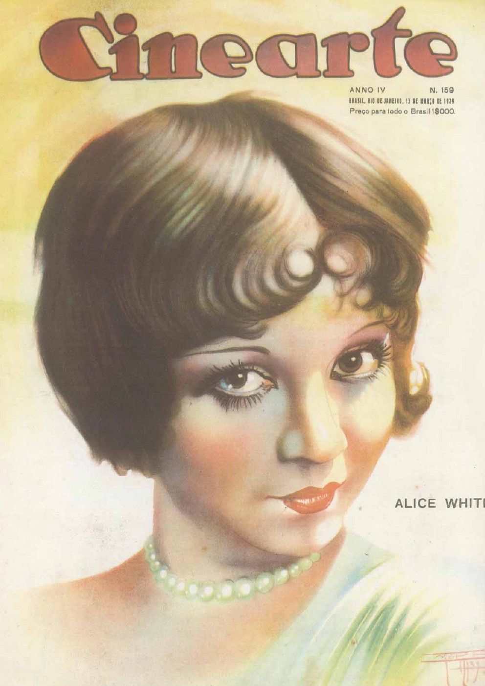 CINEARTE magazine side cover Issue 159 13 March 1929