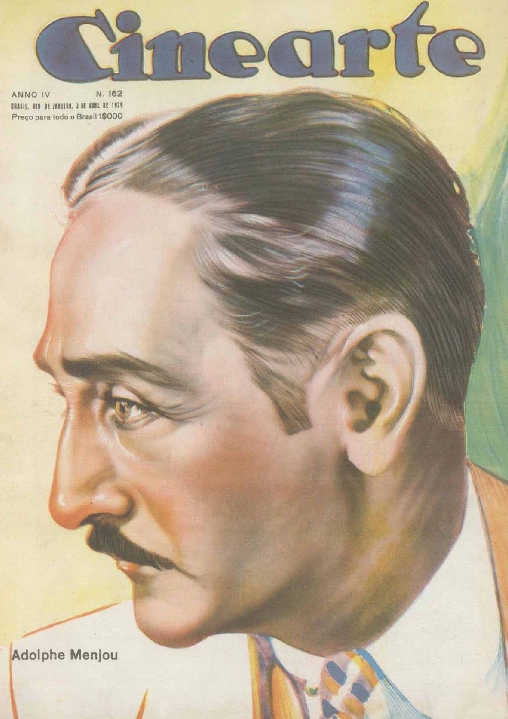 CINEARTE magazine side cover Issue 162 3 April 1929