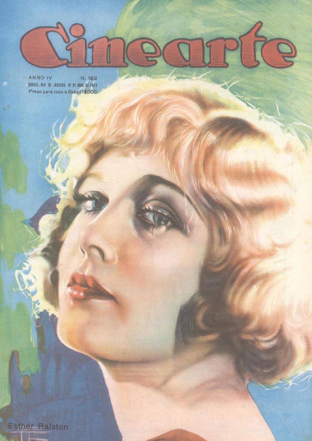CINEARTE magazine side cover Issue 163 10 April 1929