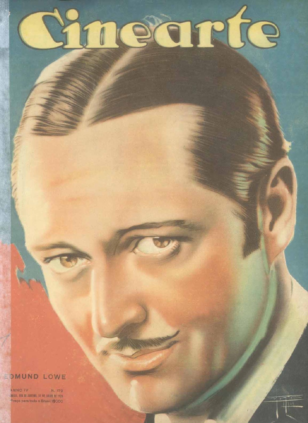 CINEARTE magazine side cover Issue 179 31 July 1929