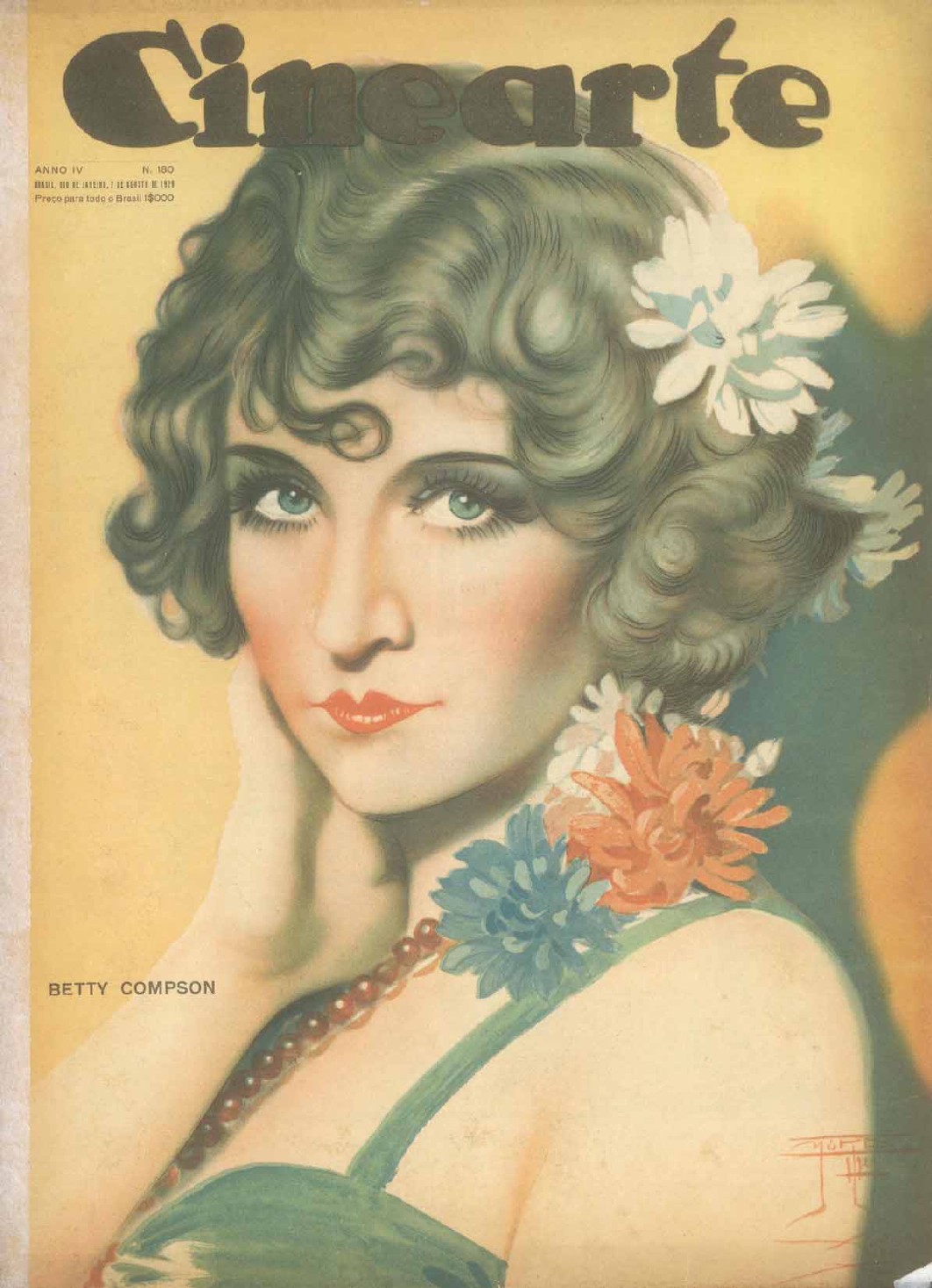 CINEARTE magazine side cover Issue 180 7 August 1929