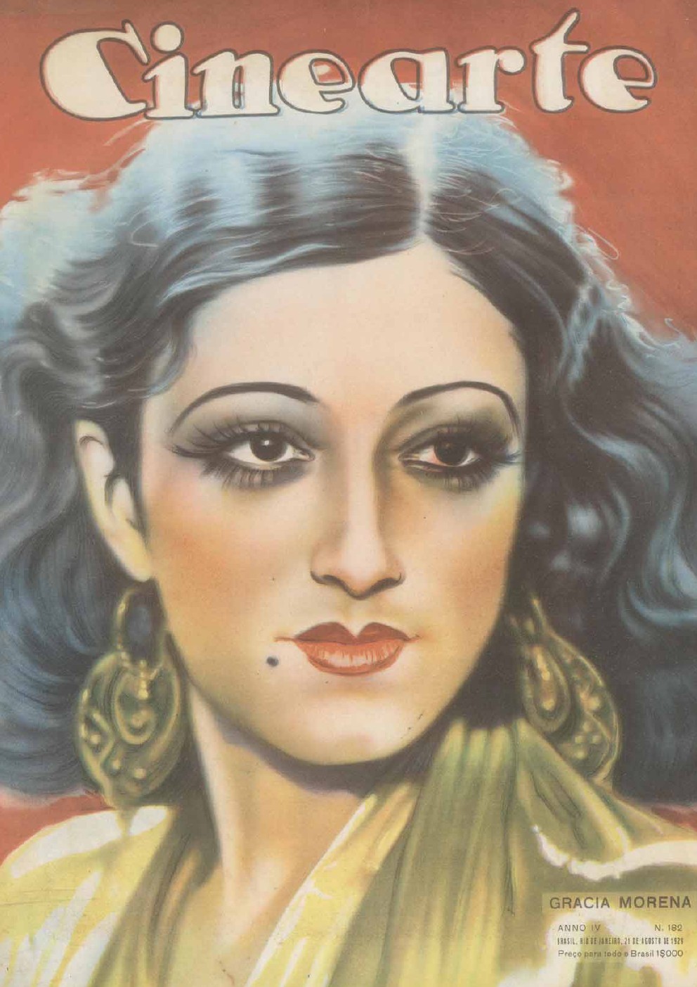 CINEARTE magazine side cover Issue 182 21 August 1929