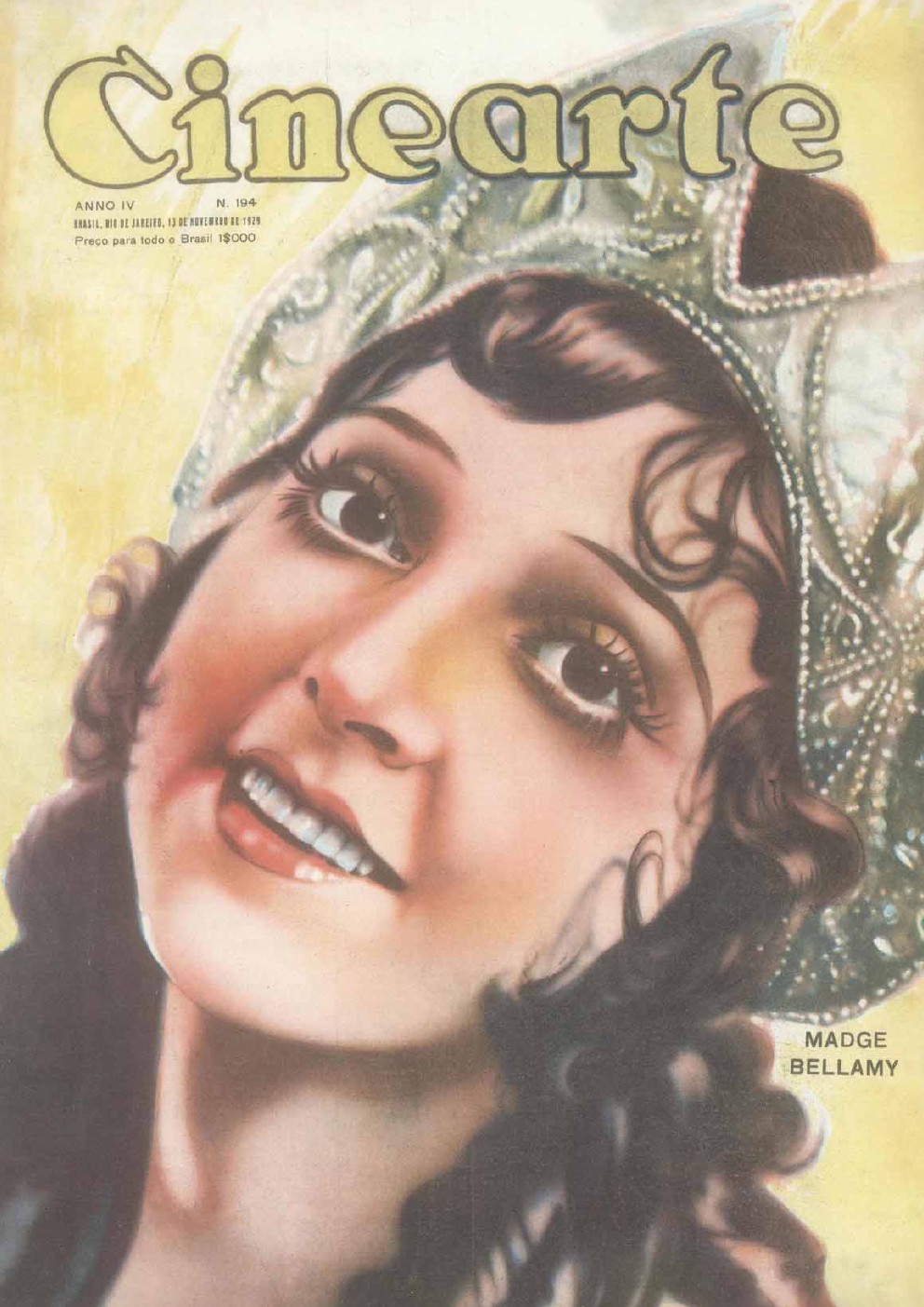 CINEARTE magazine side cover Issue 194 13 November 1929