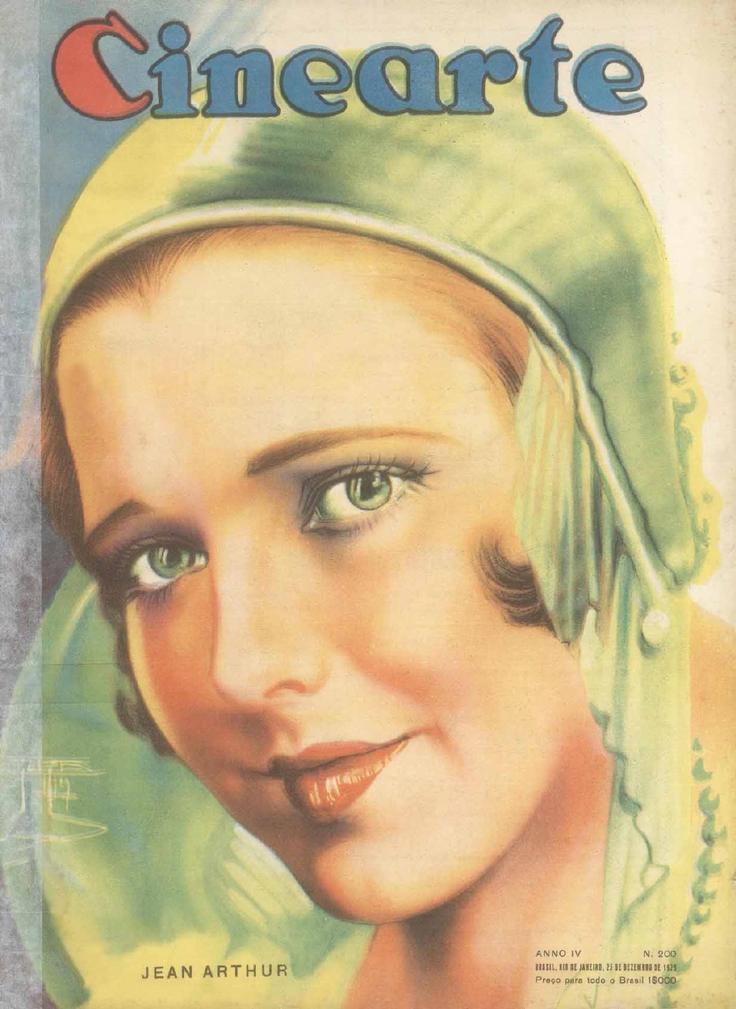 CINEARTE magazine side cover Issue 200 25 December 1929
