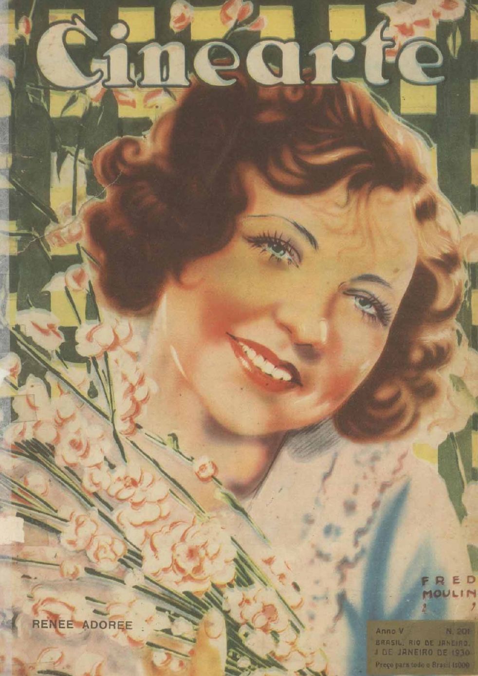 CINEARTE magazine side cover Issue 201 1 January 1930