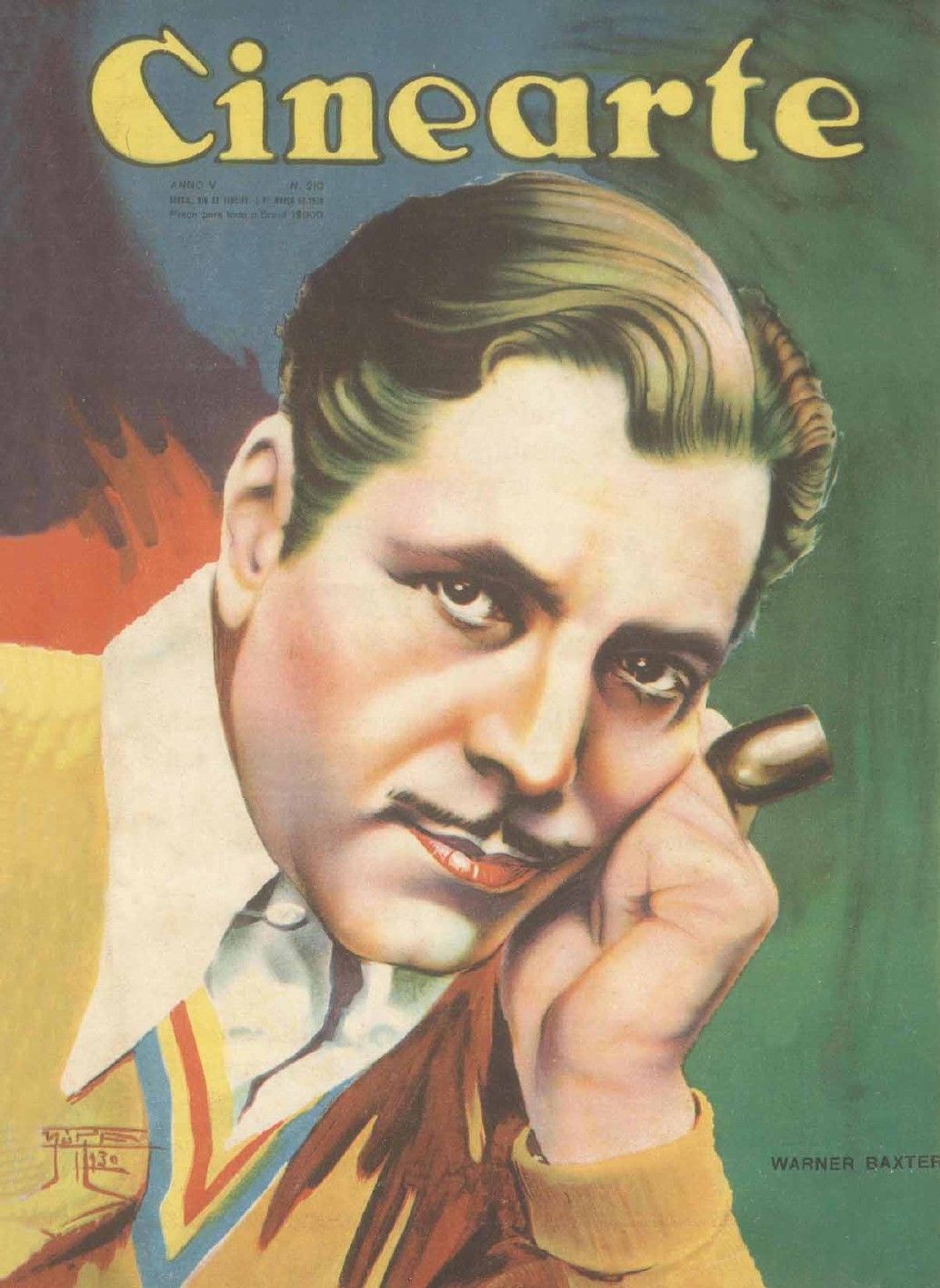 CINEARTE magazine side cover Issue 210 5 March 1930