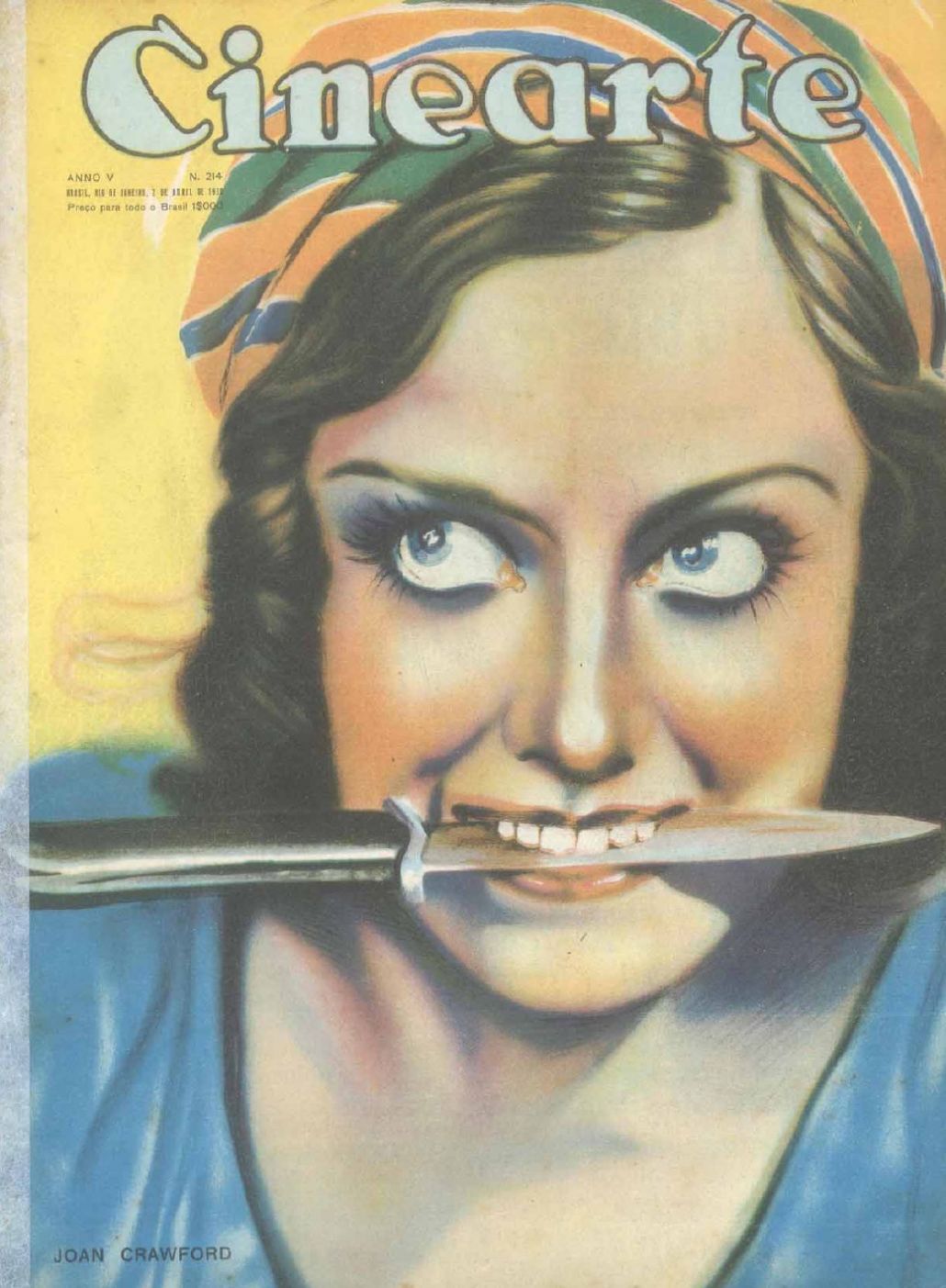 CINEARTE magazine side cover Issue 214 2 April 1930