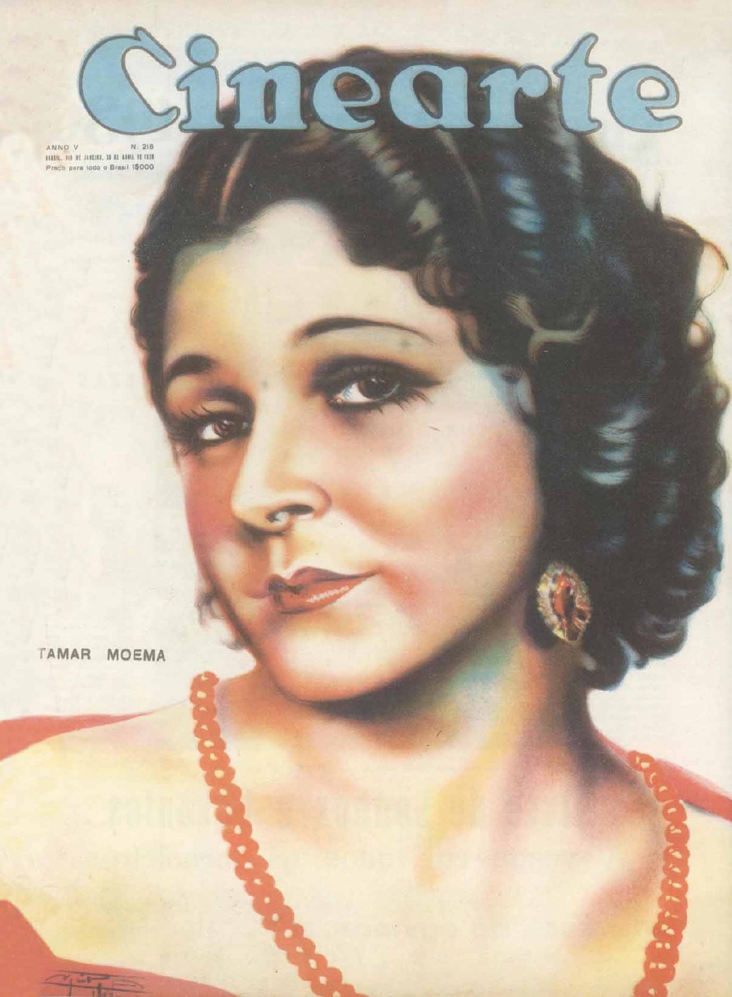 CINEARTE magazine side cover Issue 218 30 April 1930