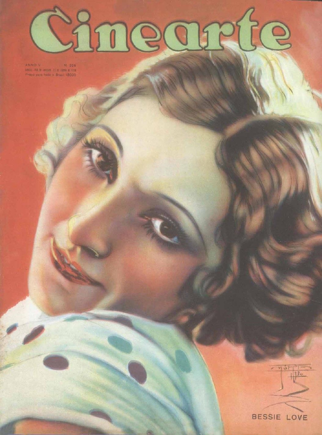 CINEARTE magazine side cover Issue 226 25 June 1930