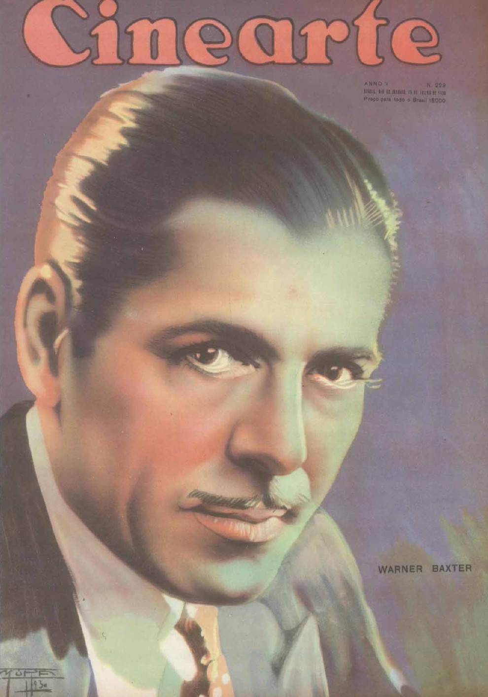 CINEARTE magazine side cover Issue 229 16 July 1930