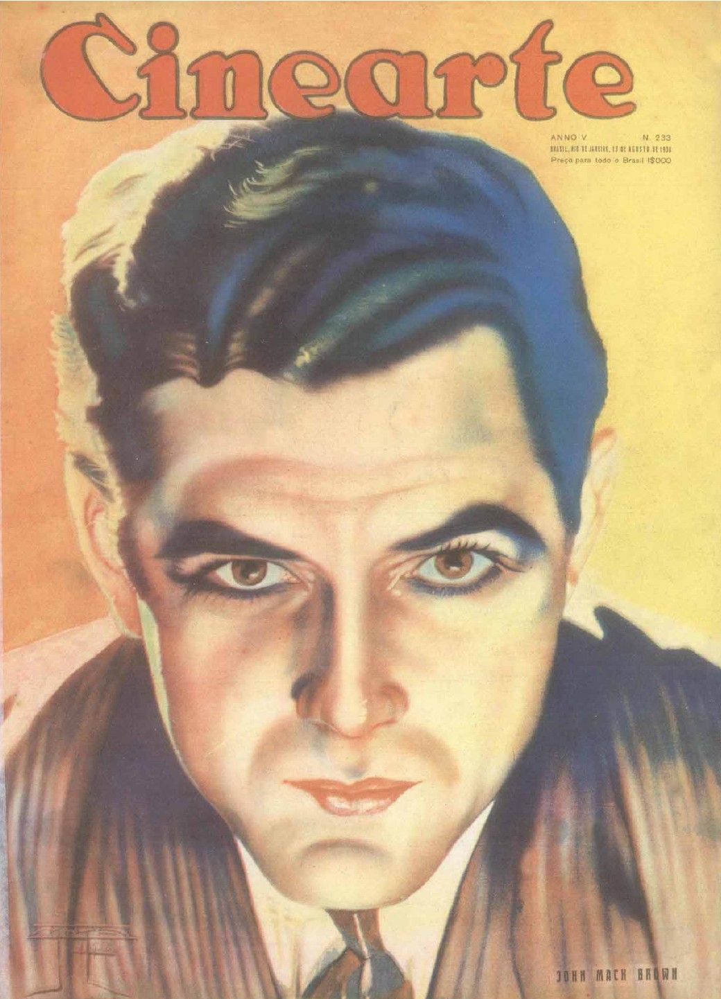 CINEARTE magazine side cover Issue 233 13 August 1930