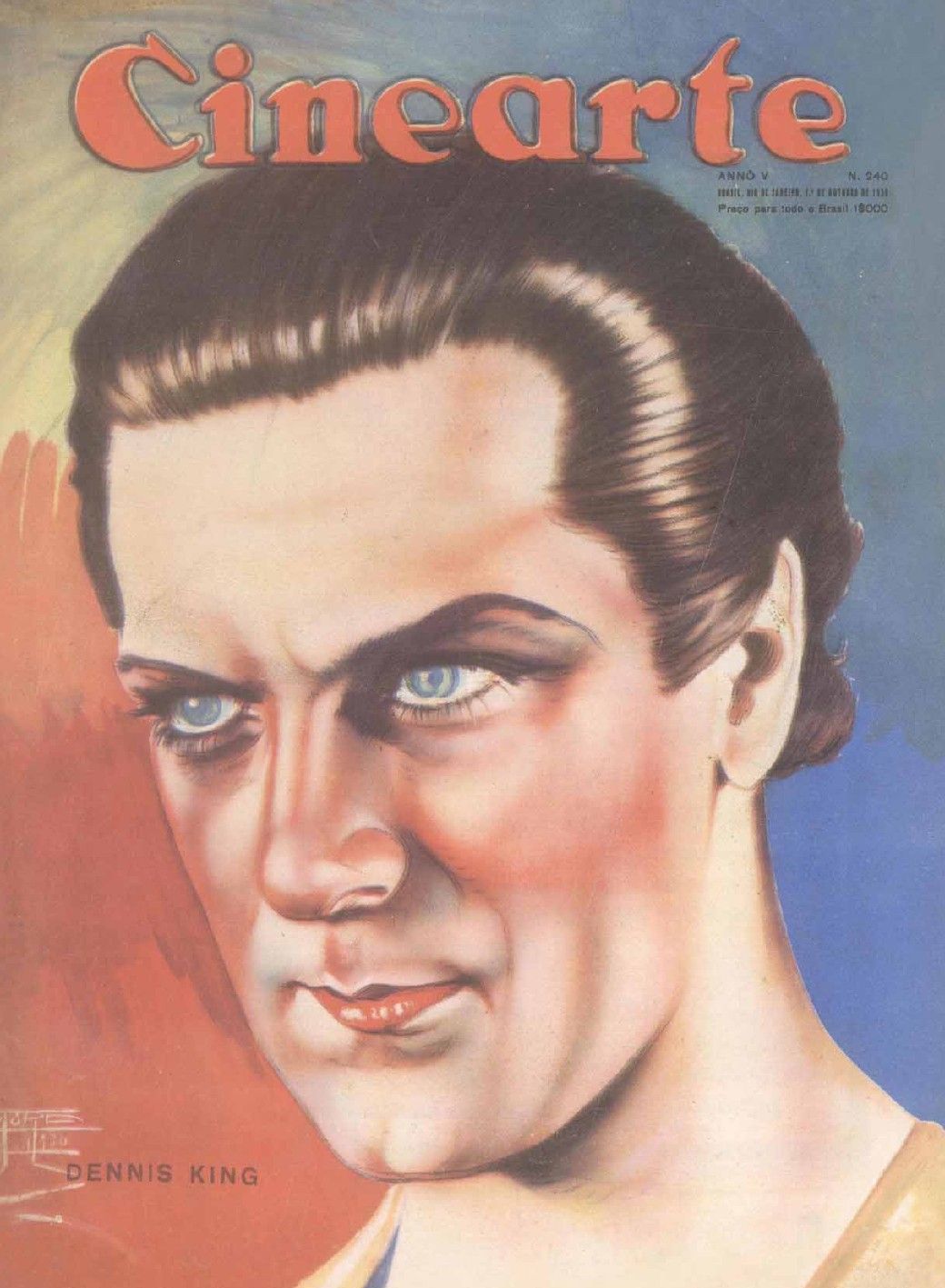 CINEARTE magazine side cover Issue 240 1 October 1930