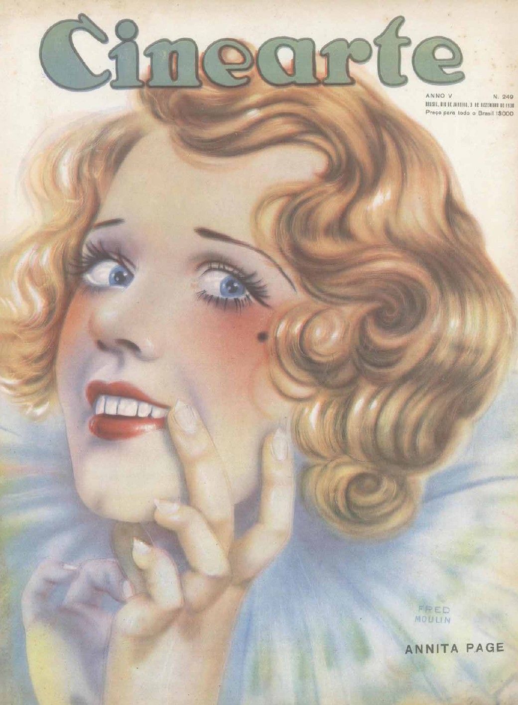 CINEARTE magazine side cover Issue 249 3 December 1930
