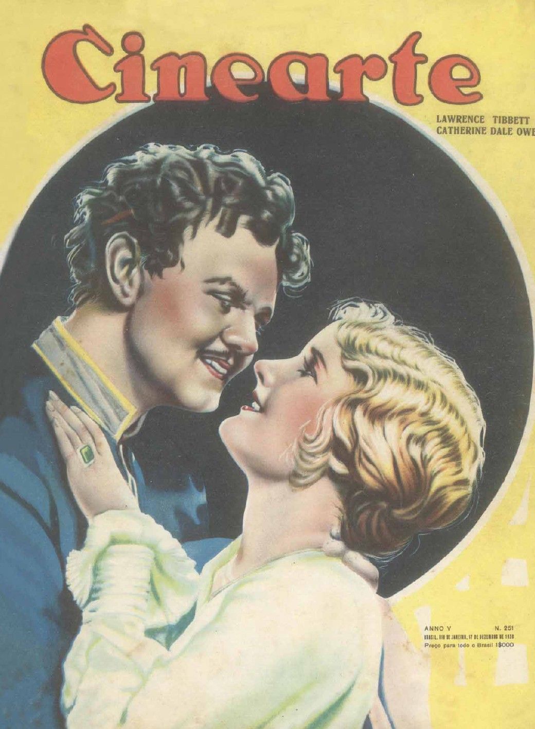 CINEARTE magazine side cover Issue 251 17 December 1930