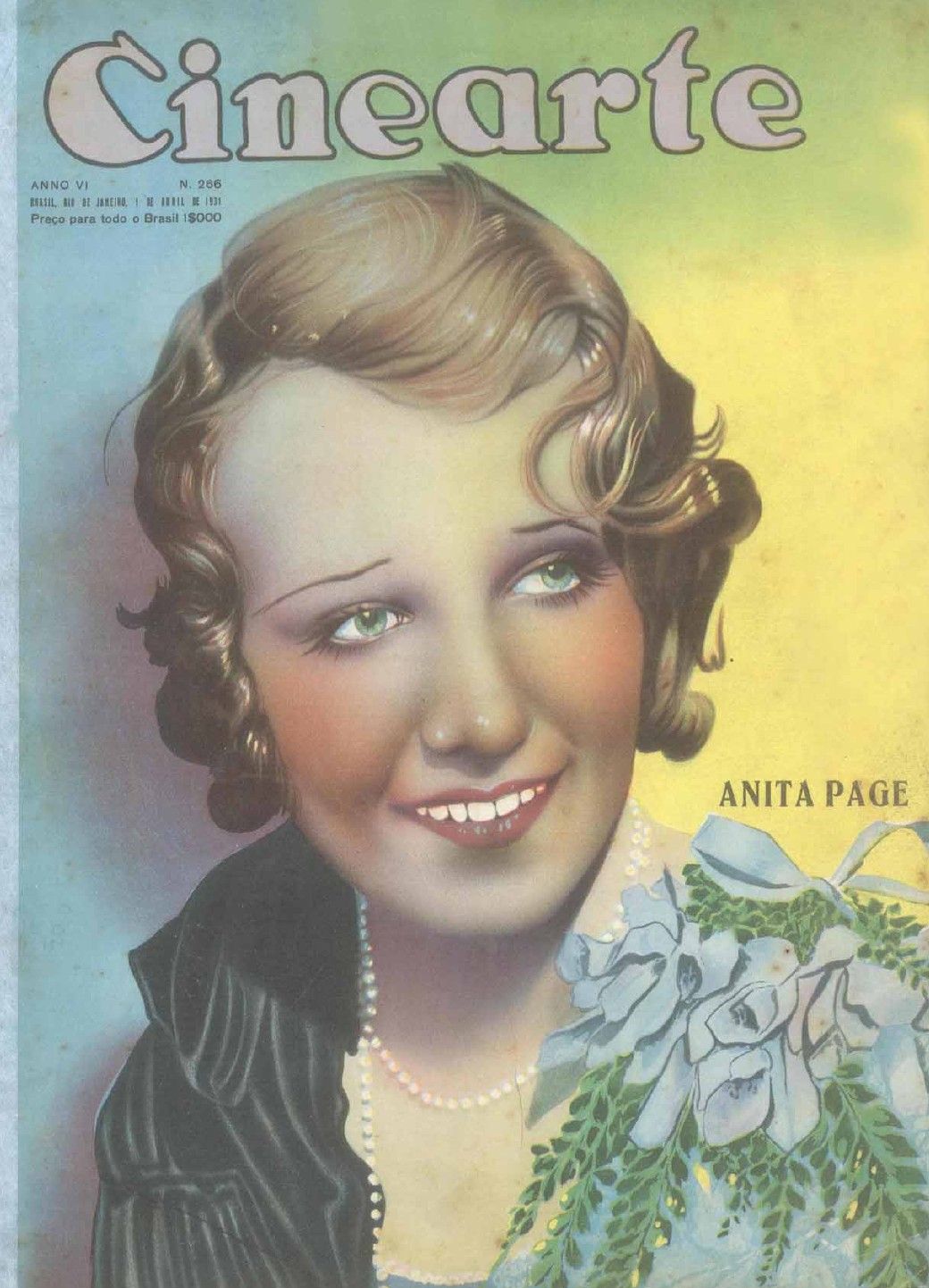 CINEARTE magazine side cover Issue 266 1 April 1931