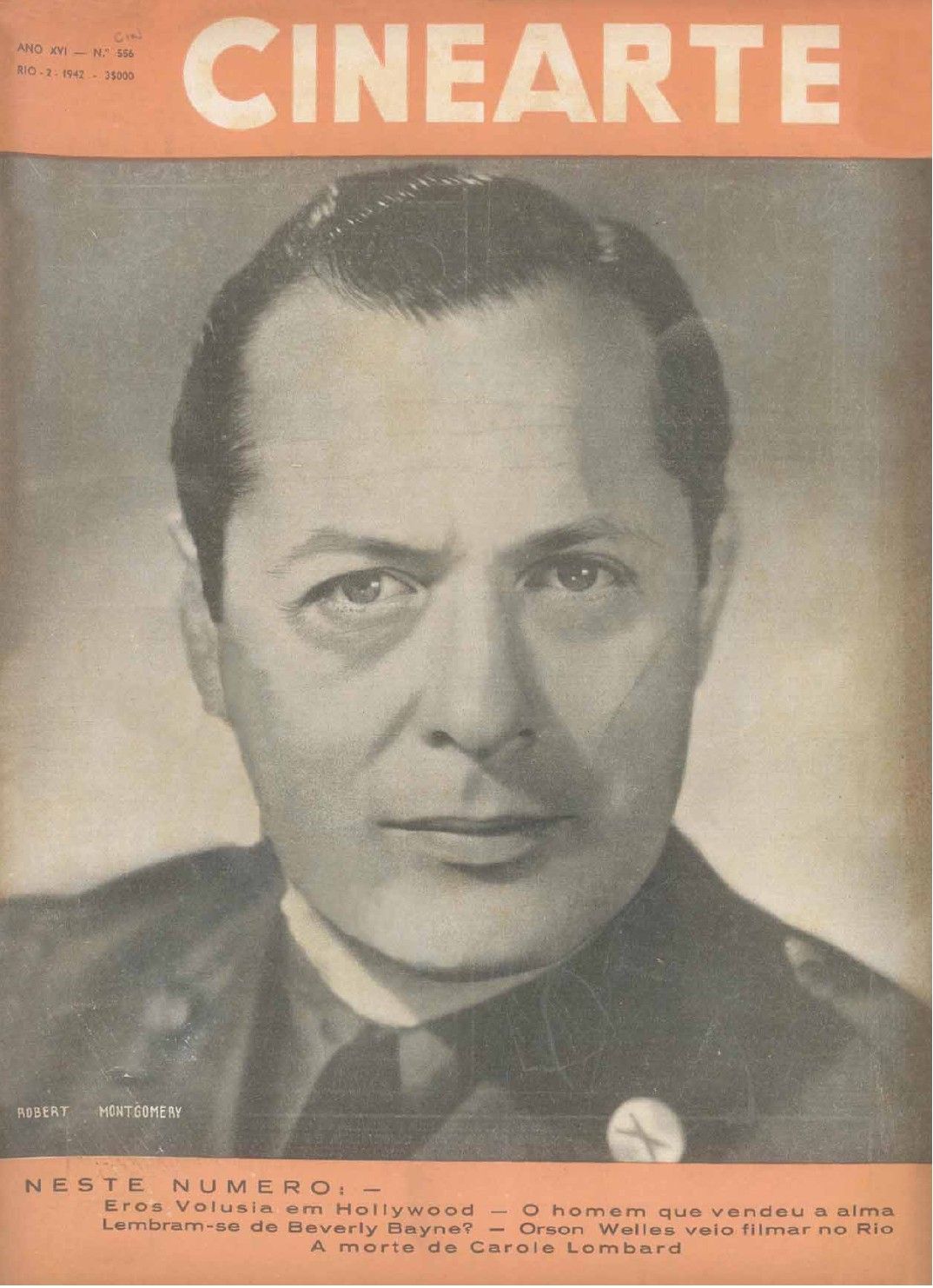 CINEARTE magazine side cover Issue 556  February 1942
