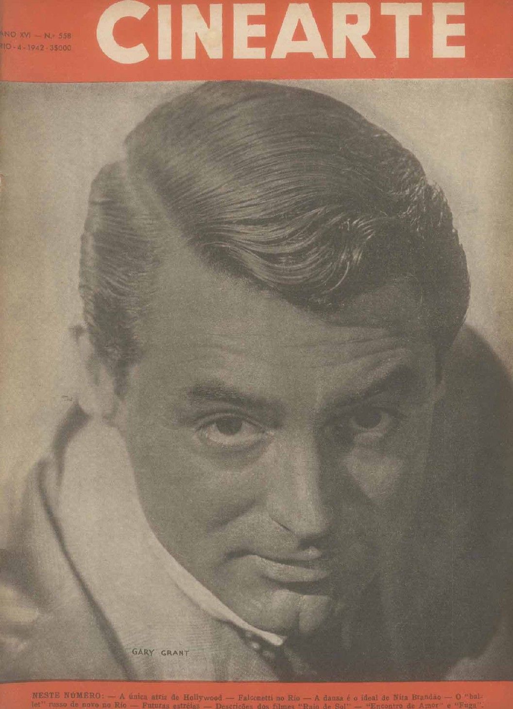 CINEARTE magazine side cover Issue 558  April 1942