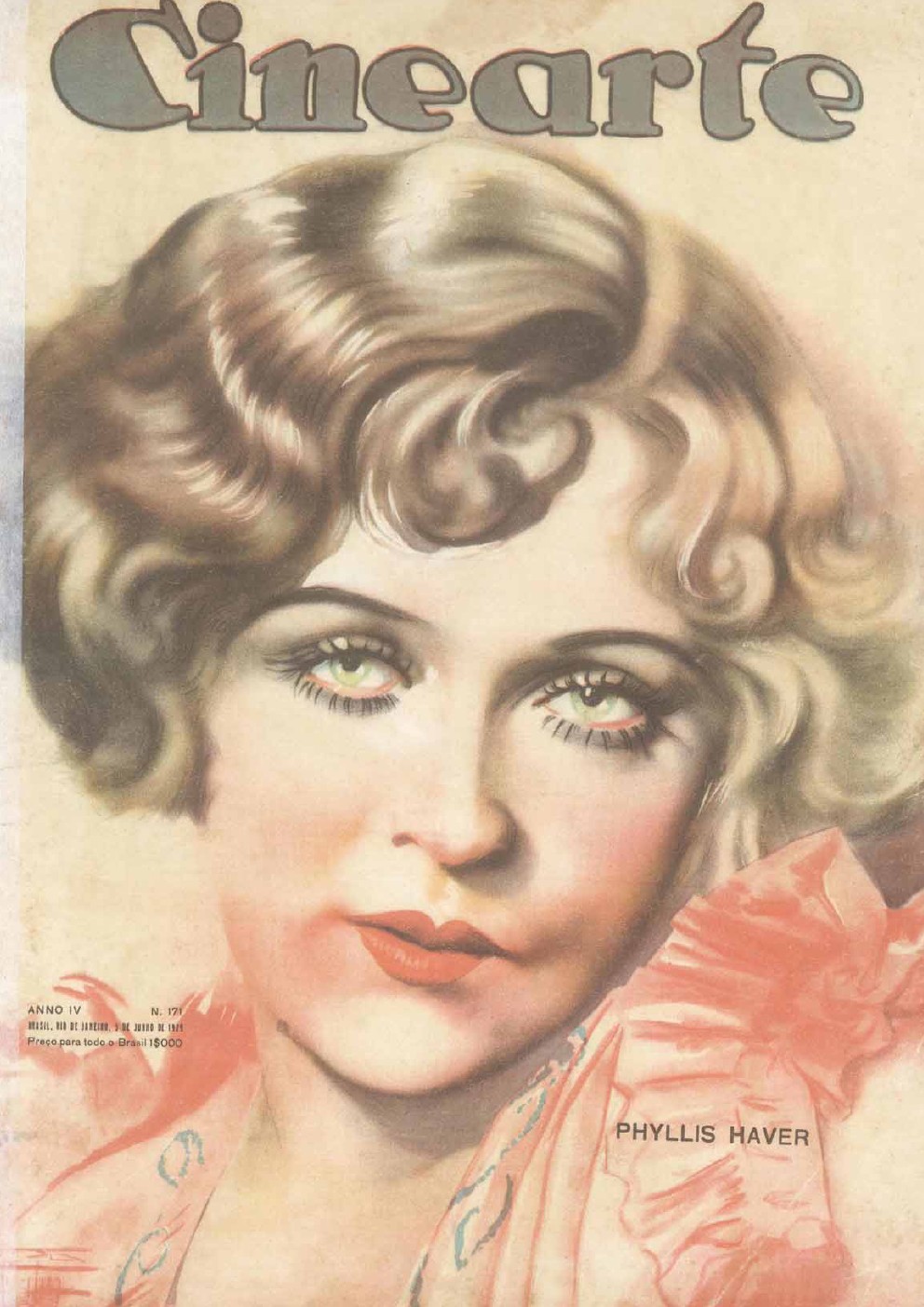 CINEARTE magazine side cover Issue 171 5 June 1929