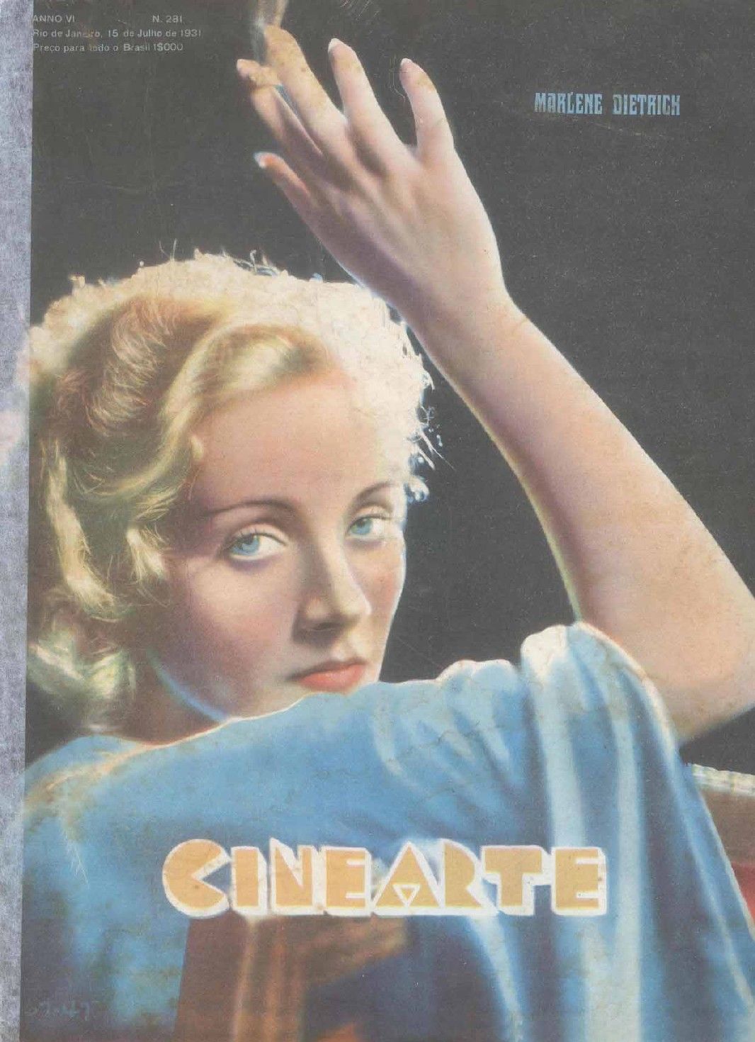 CINEARTE magazine side cover Issue 281 15 July 1931