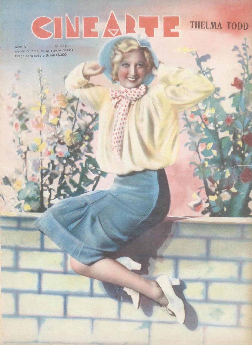 CINEARTE magazine side cover Issue 286 19 August 1931