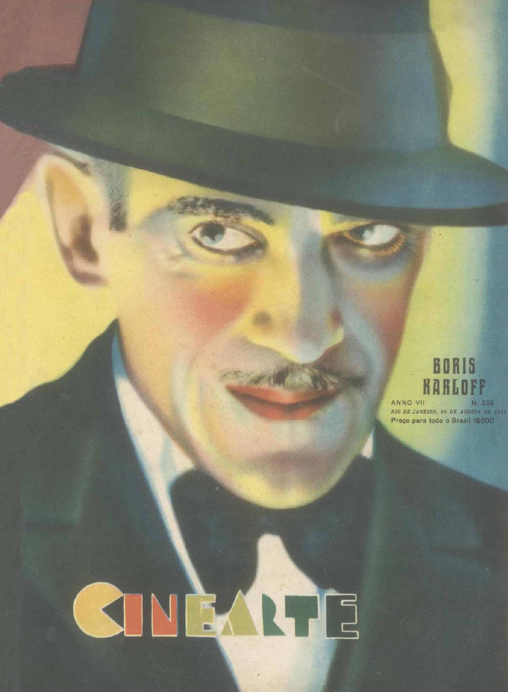 CINEARTE magazine side cover Issue 339 24 August 1932