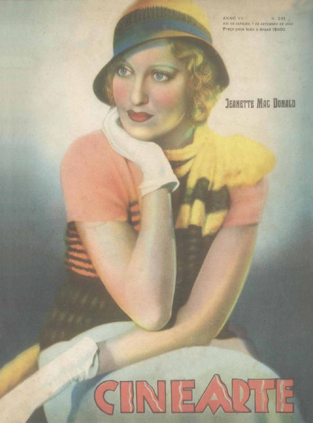 CINEARTE magazine side cover Issue 341 7 September 1932