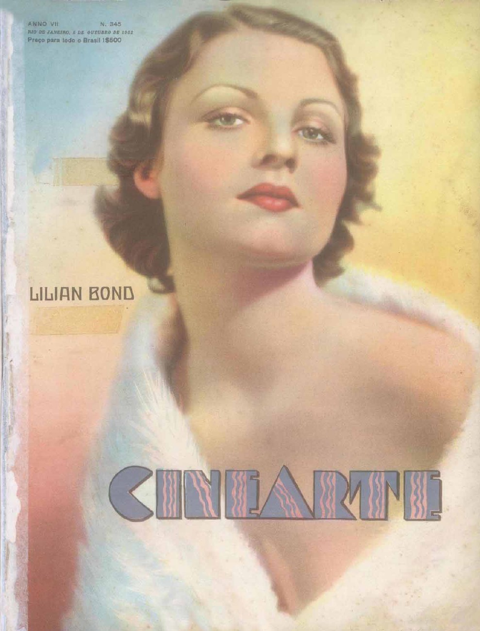 CINEARTE magazine side cover Issue 345 5 October 1932