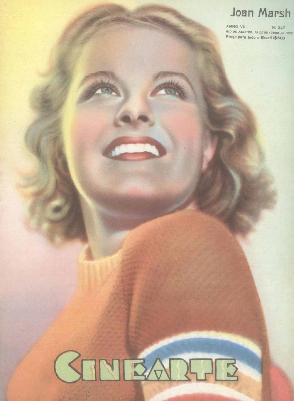 CINEARTE magazine side cover Issue 347 19 October 1932