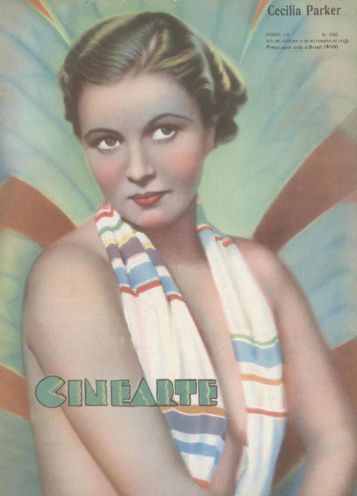 CINEARTE magazine side cover Issue 350 9 November 1932