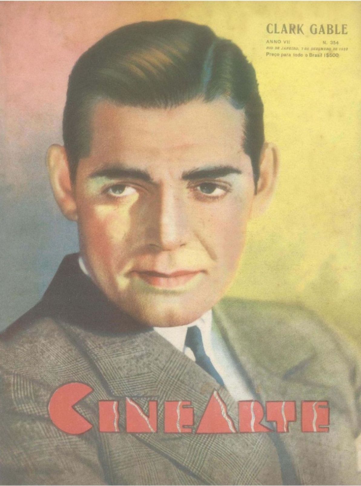 CINEARTE magazine side cover Issue 354 7 December 1932