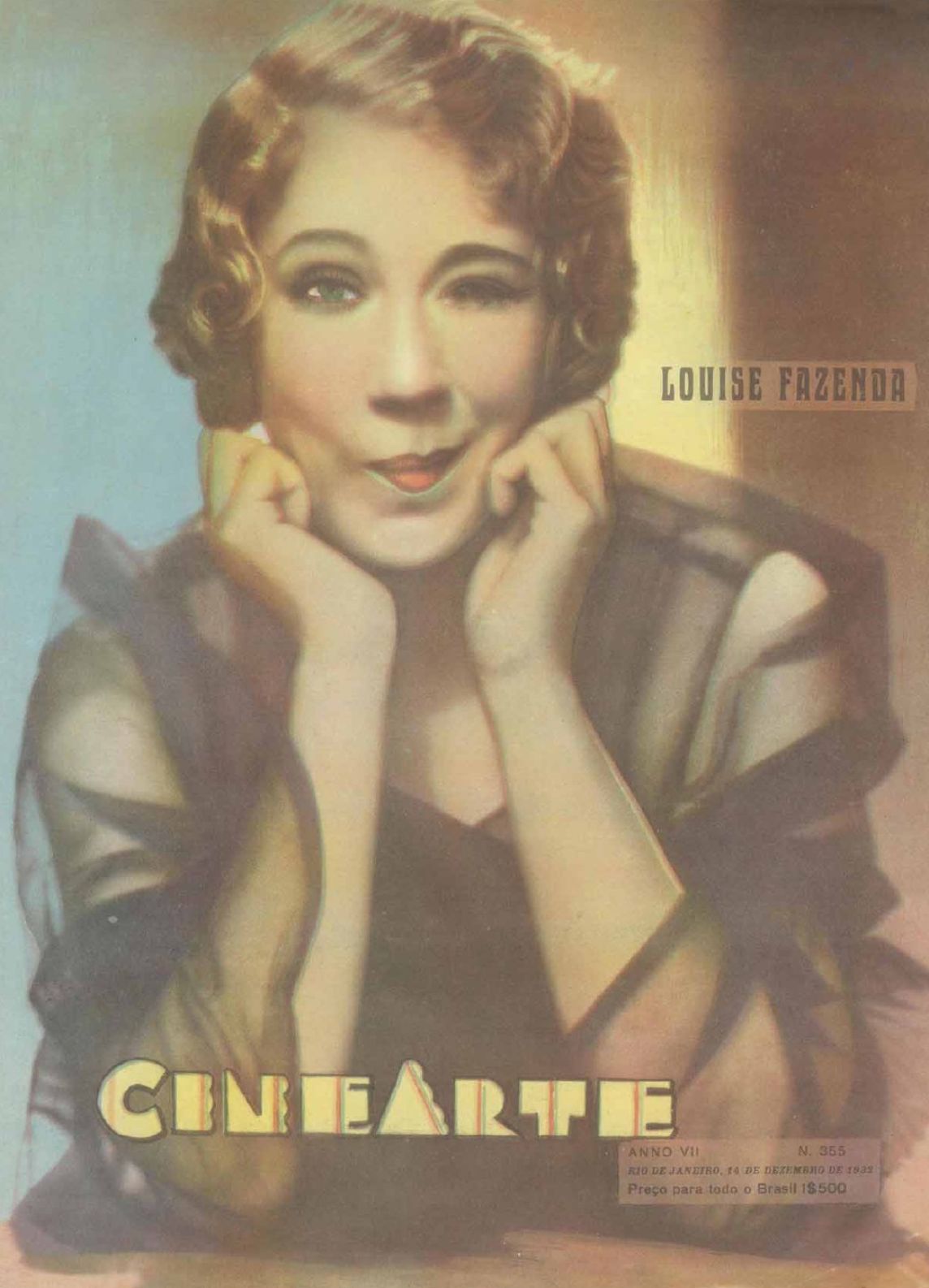 CINEARTE magazine side cover Issue 355 14 December 1932