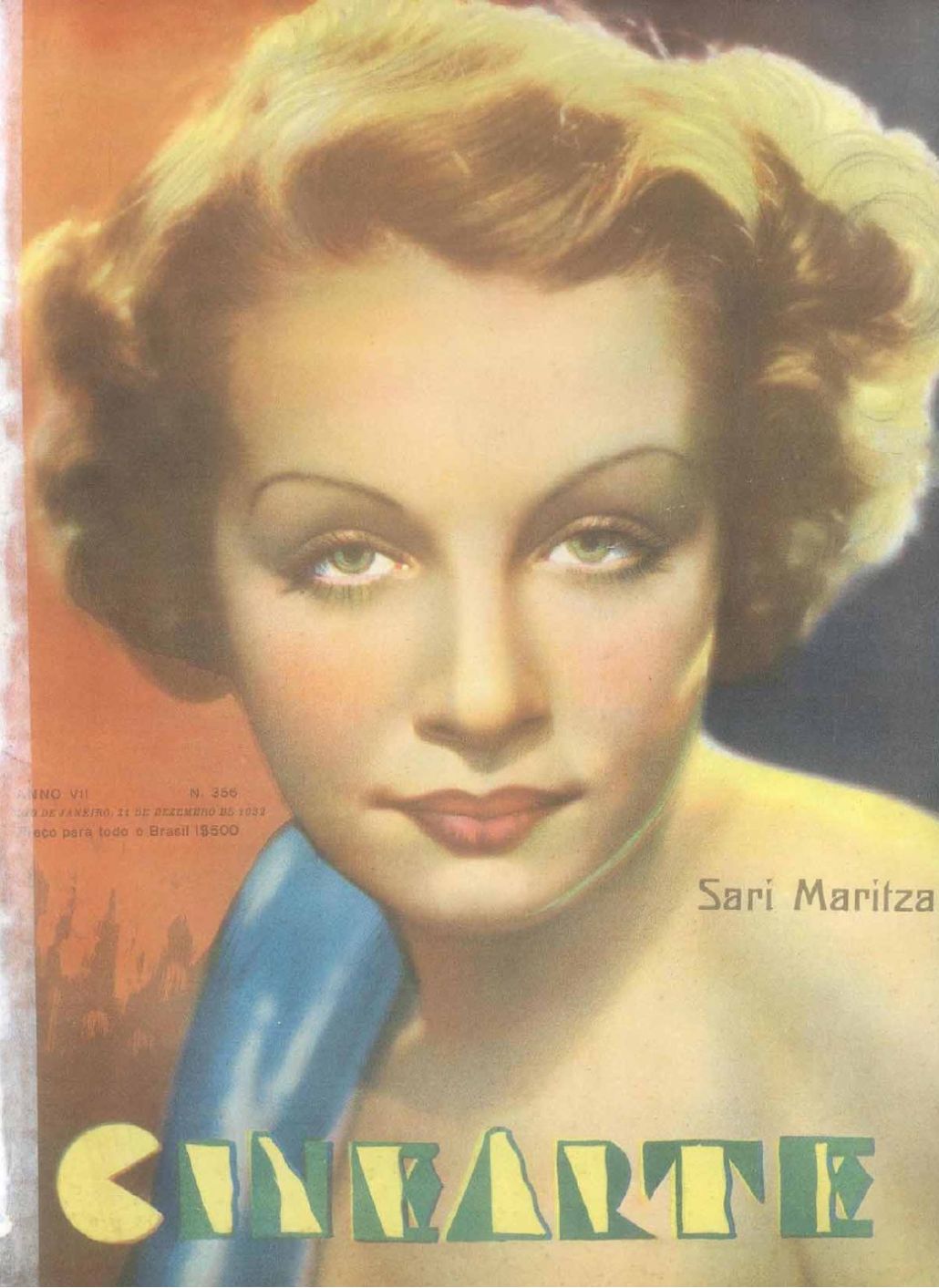CINEARTE magazine side cover Issue 356 21 December 1932