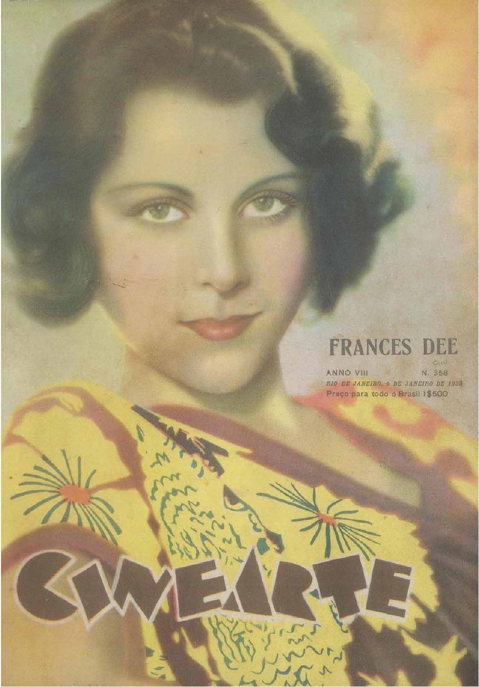 CINEARTE magazine side cover Issue 358 4 January 1933